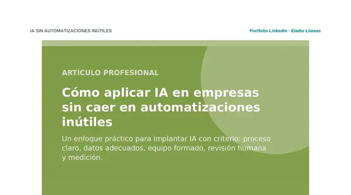 Portada del artículo sobre cómo aplicar IA en empresas